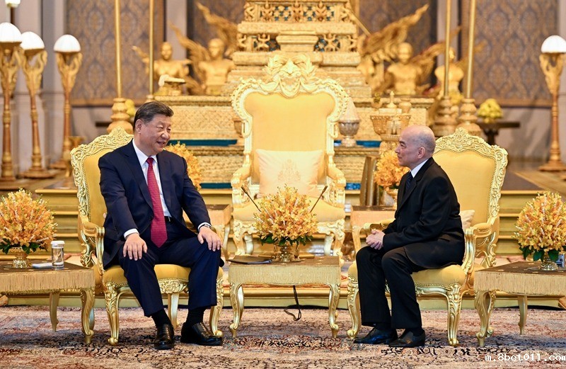 习近平会见柬埔寨国王西哈莫尼